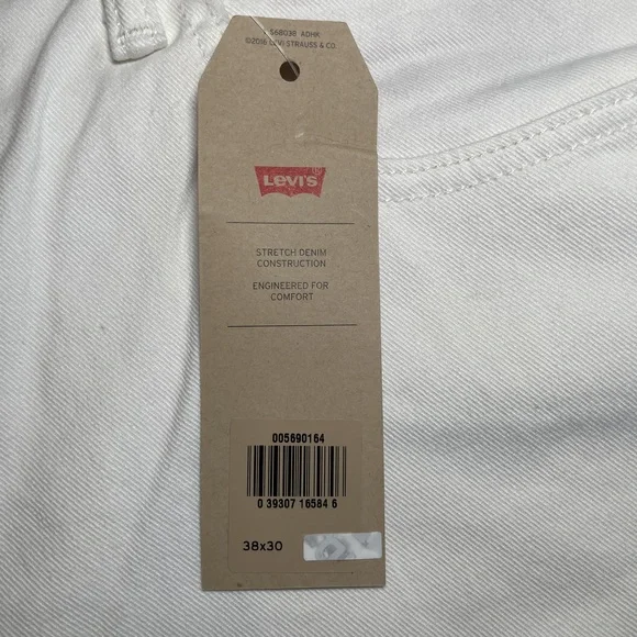 Levi Strauss & Co. 569 Loose Straight White Jeans 38x30 - Picture 7 of 10